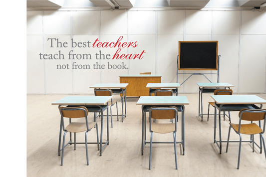 The Best Teachers Teach from the heart Decal