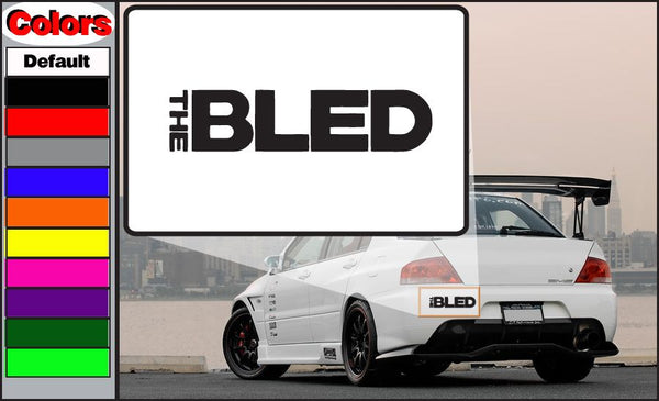 Bled band decal with bold 'THE BLED' lettering