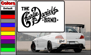 The Charlie Daniels Band vinyl decal with black stylized lettering on a white background.