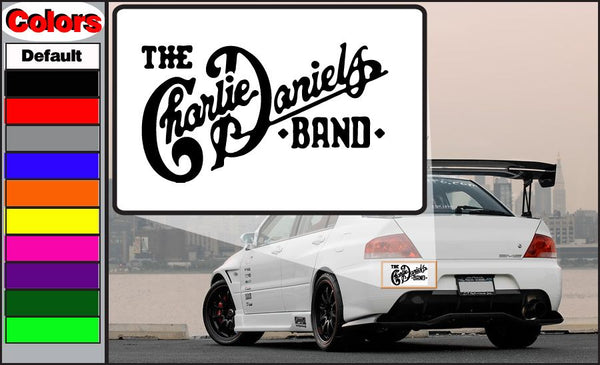 The Charlie Daniels Band vinyl decal with black stylized lettering on a white background.