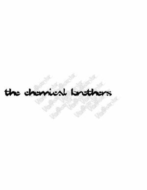 The Chemical Brothers decal with black stylized logo text