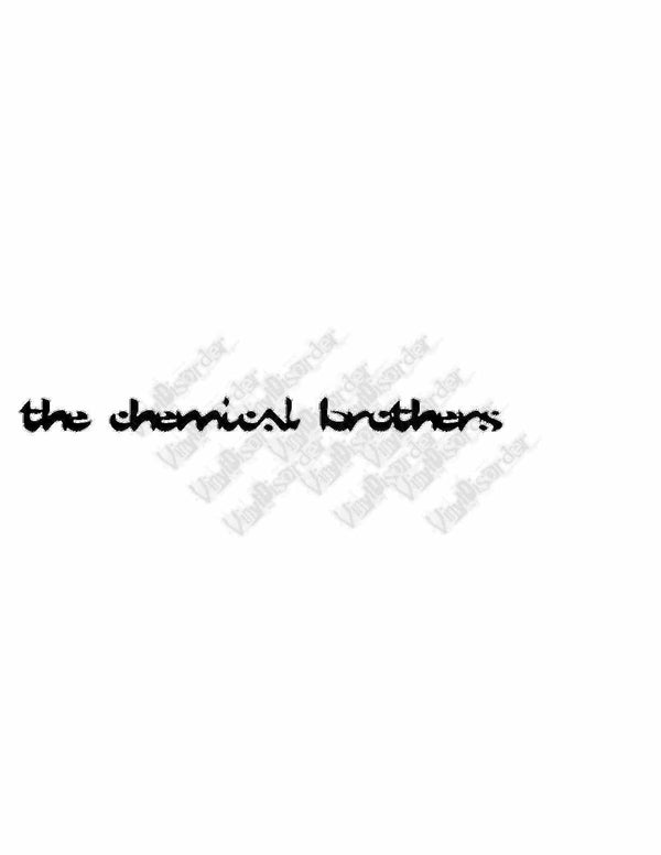 The Chemical Brothers decal with black stylized logo text