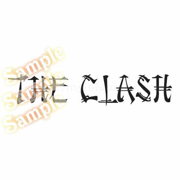 Black stylized text decal with 'CLASH' lettering