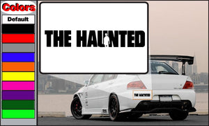 Haunted decal with bold black 'THE HAUNTED' lettering