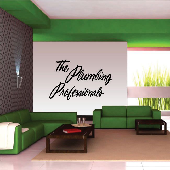 Image of The Plumbing Professionals Wall Decal - Vinyl Decal - Car Decal - Business Sign - MC226