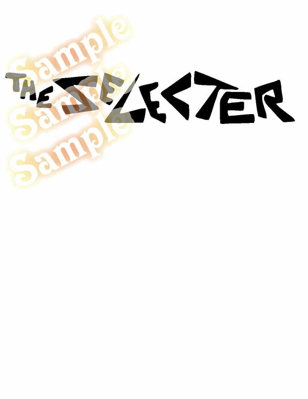 Black stylized lightning word decal
