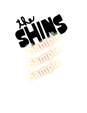 Black stylized The Shins decal lettering