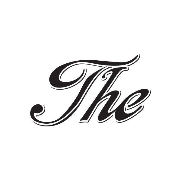 Black "The" cursive vinyl decal lettering