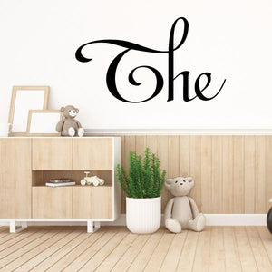 Black The vinyl wall decal in decorative script