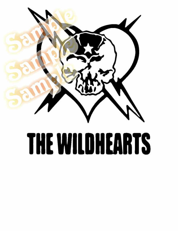 The Wildhearts decal with black skull graphic and stars, text 'The Wildhearts'