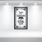 Inspirational wall decal with black ornate border and quote 'There is sunshine in my soul today'.