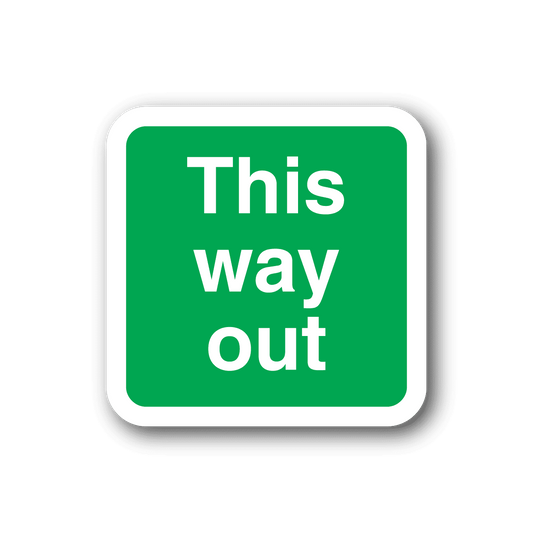 Image of This Way Out Sticker