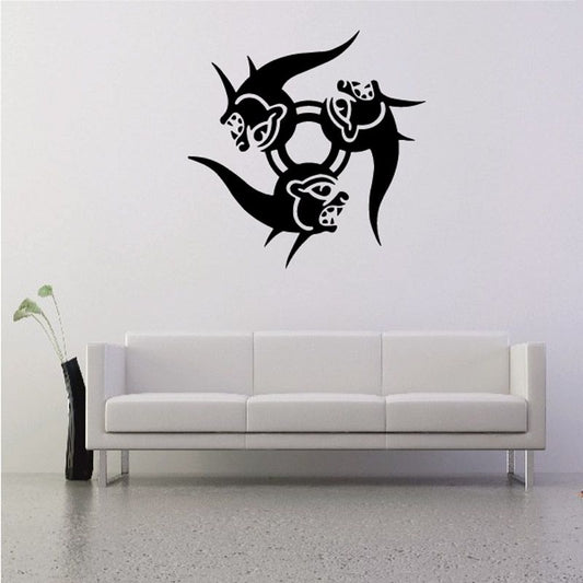 Image of Three Evil Spirit Heads Decal