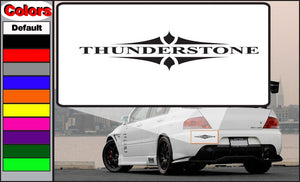 Thunderstone logo decal, bold uppercase text with winged emblem