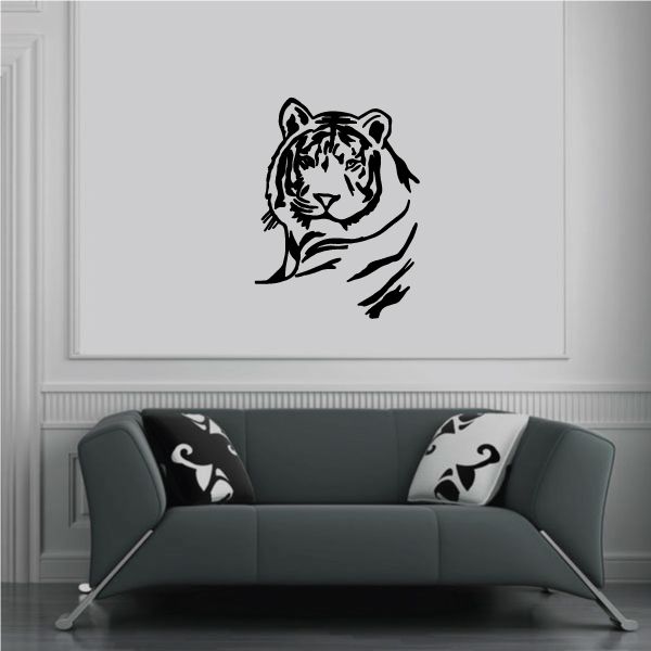 Image of Tiger Looking Over Decal