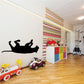 Black tiger silhouette wall decal