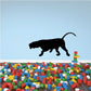 Black tiger sneaking decal with tail raised