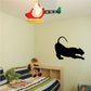 Black tiger stretching wall decal