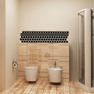Black tire tread wall decal vinyl strip