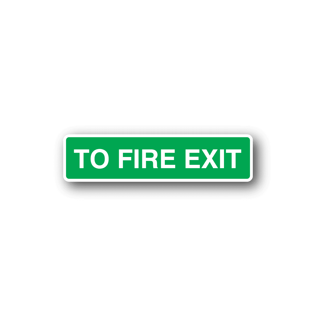 Image of To Fire Exit Safety Sign Wall Decal - Vinyl Sticker - Car Sticker - Die Cut Sticker - CD149