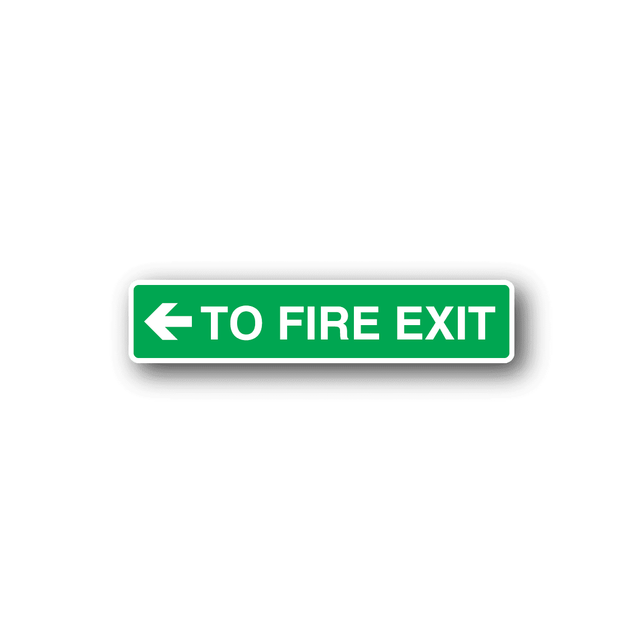 Image of To Fire Exit Safety Sign Wall Decal - Vinyl Sticker - Car Sticker - Die Cut Sticker - CD150