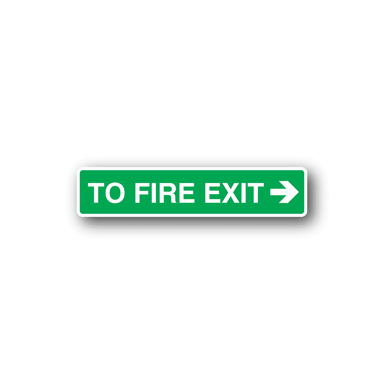 Image of To Fire Exit Safety Sign Wall Decal - Vinyl Sticker - Car Sticker - Die Cut Sticker - CD151