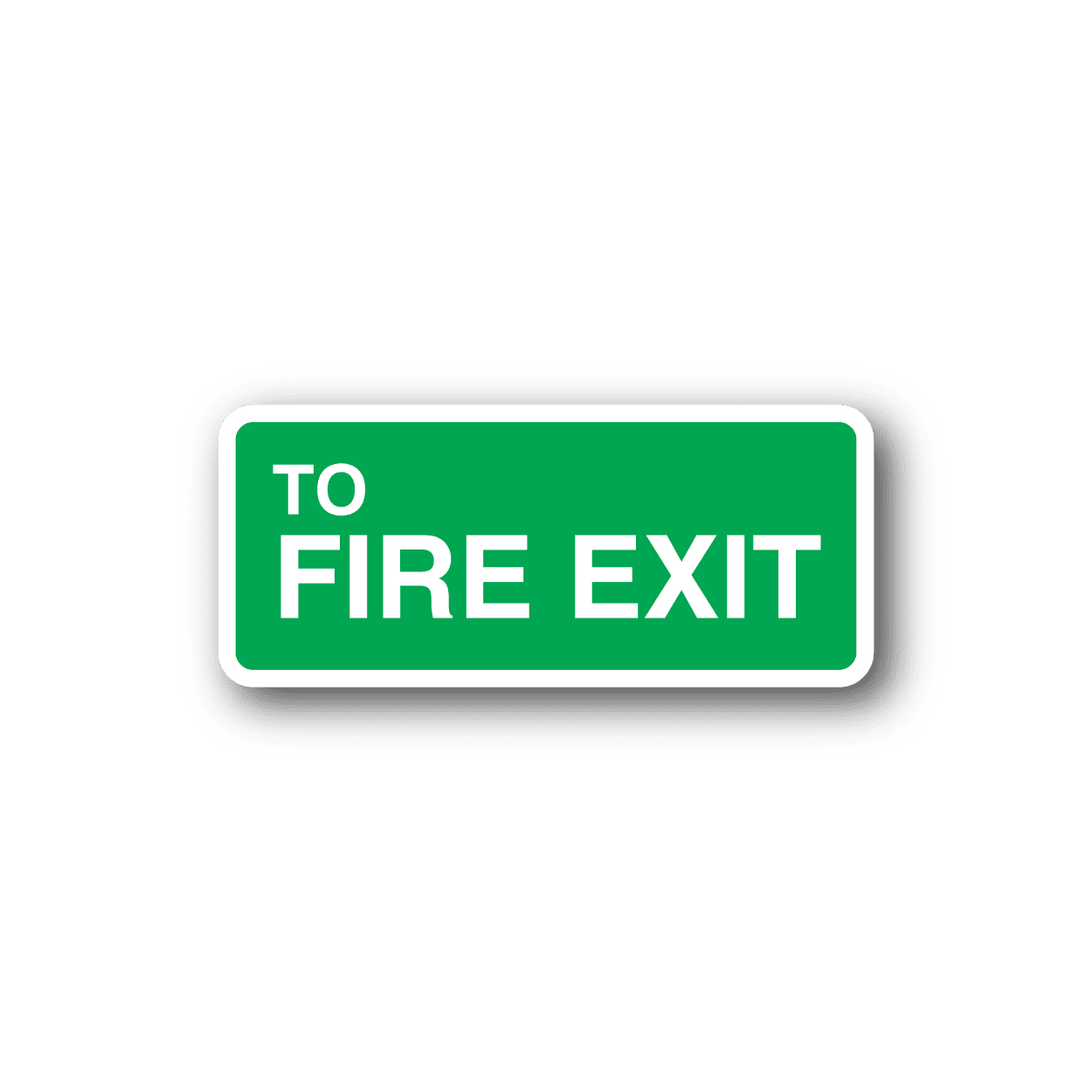 Image of To Fire Exit Sticker