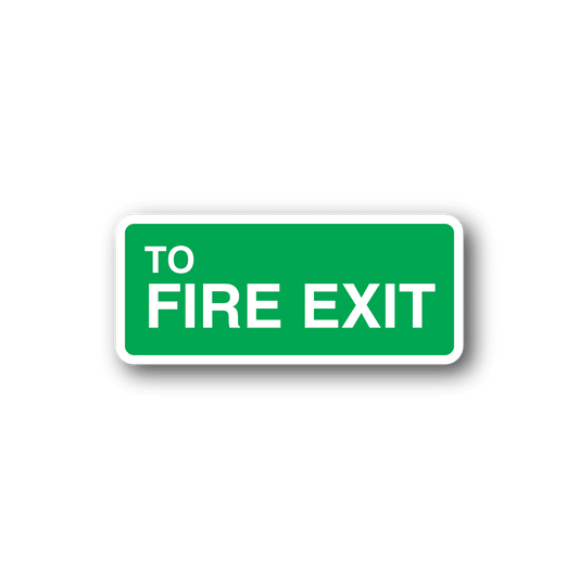 Image of To Fire Exit Sticker