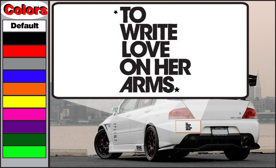 Image of To Write Love on her arms Decal