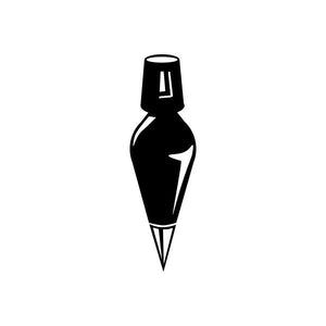 Black bottle-shaped car vinyl decal sticker