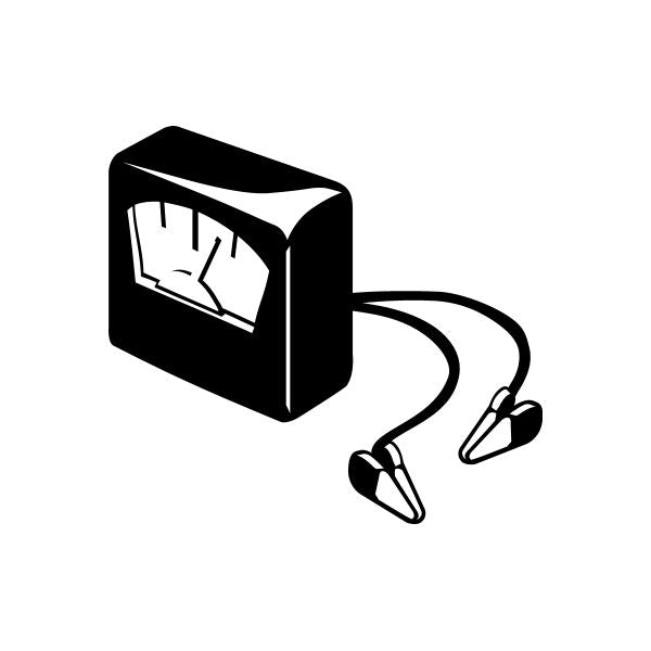 Black tool-themed car vinyl decal sticker with toolbox and wrench icon
