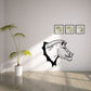 Warthog head wall decal with black spiky ears and white face detail