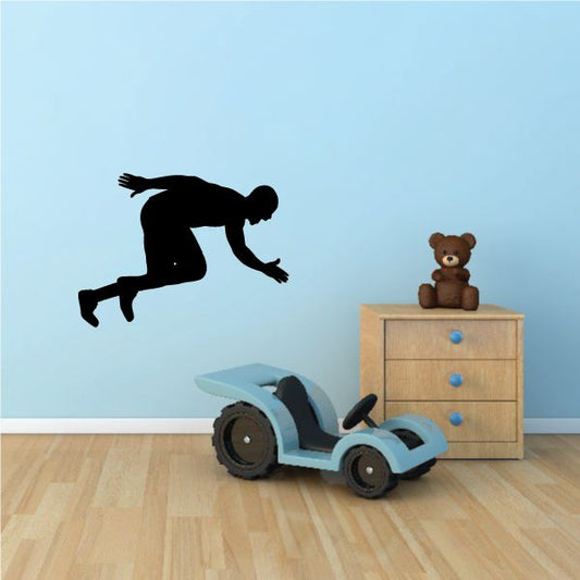 Image of Track And Field Runner Wall Decal - Vinyl Decal - Car Decal - NS001