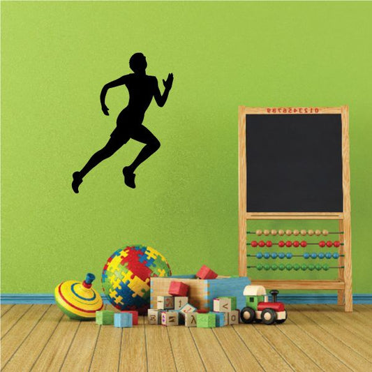 Image of Track And Field Runner Wall Decal - Vinyl Decal - Car Decal - NS006