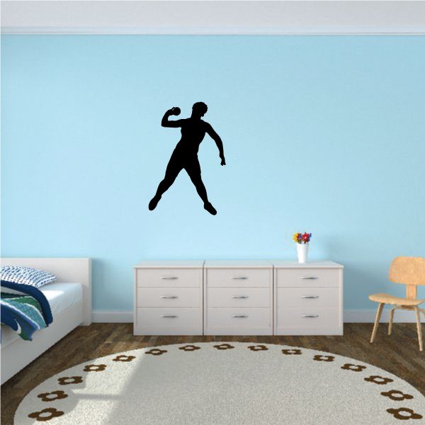 Image of Track And Field Shot-Put Wall Decal - Vinyl Decal - Car Decal - NS006