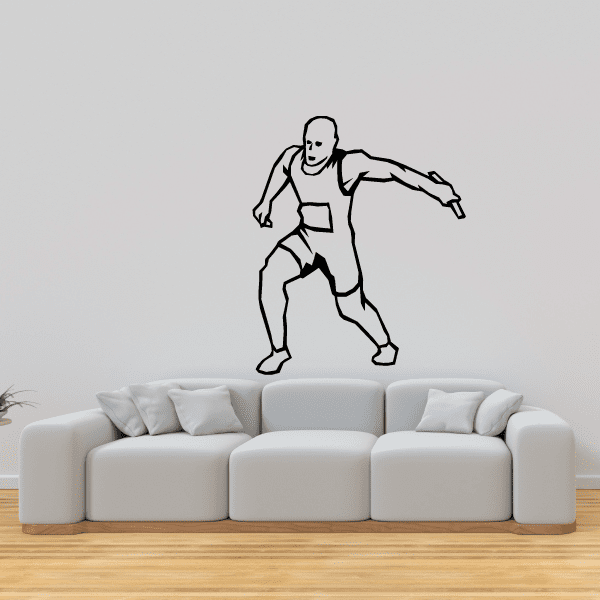 Image of Track and Field Wall Decal - Vinyl Decal - Car Decal - SM012