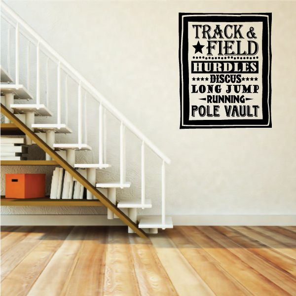 Image of Track And Field Word Collage Decal