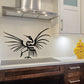 Whooping crane wall decal with wings spread and flowing lines