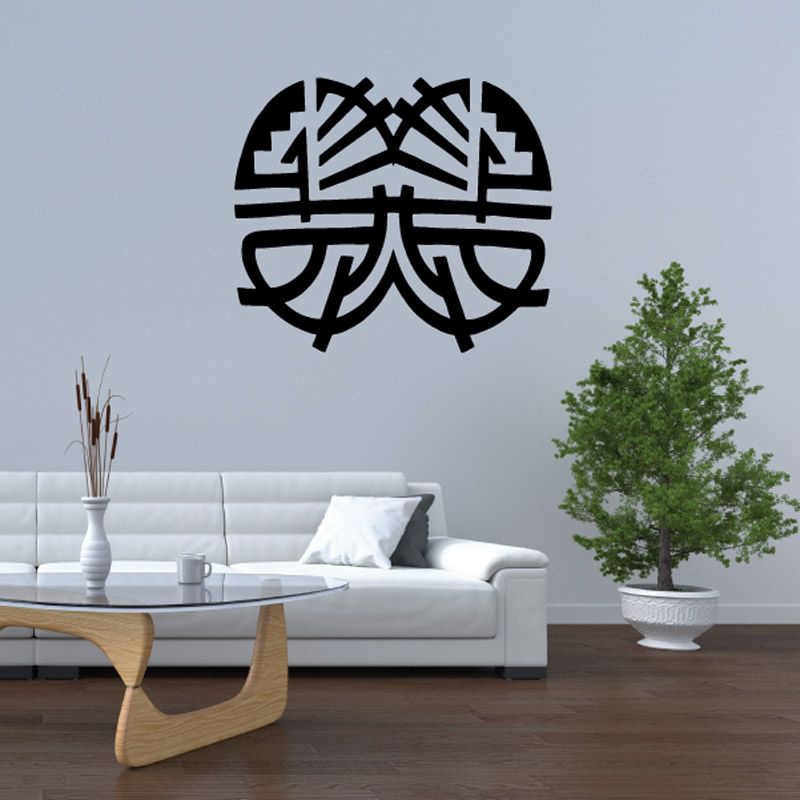 Tribal eggs decal: black geometric egg emblem with intricate lines