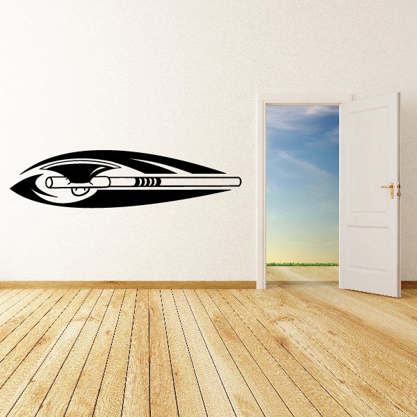 Tribal tomahawk wall decal, black tribal axe design