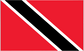 Trinidad and Tobago flag sticker with red field, diagonal black band with white borders