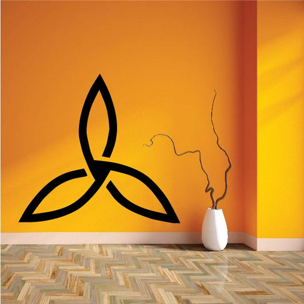 Black trinity symbol decal sticker on wall
