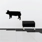 Black trotting pig wall decal silhouette