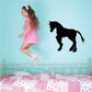 Black trotting pony silhouette wall decal