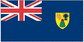 Turks and Caicos flag sticker: blue rectangle with Union Jack corner and crest