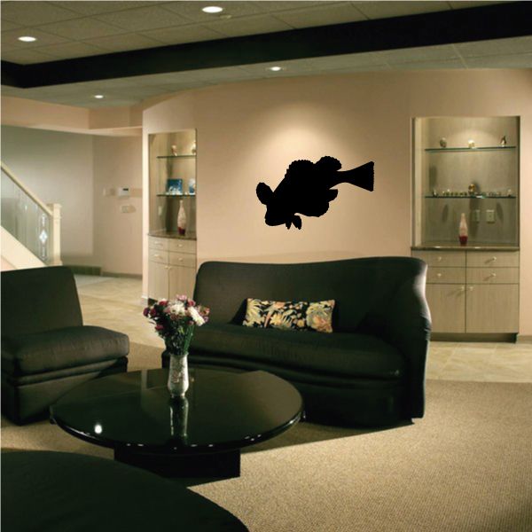 Dark snapper fish wall decal silhouette