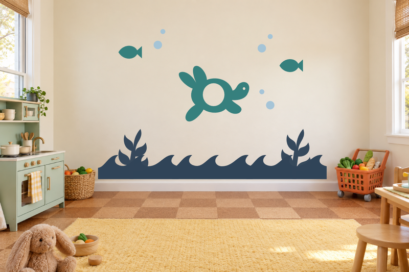 Turtle Reef Adventure Wall Decal Kit