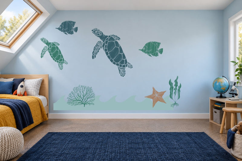 Turtle Reef Journey Wall Decal Kit