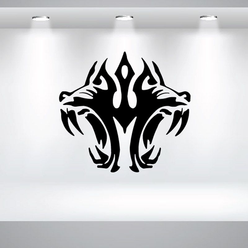 Image of Twin Tiger Head Decal