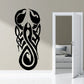 Black scorpion wall decal with curled tail and tribal swirl pattern
